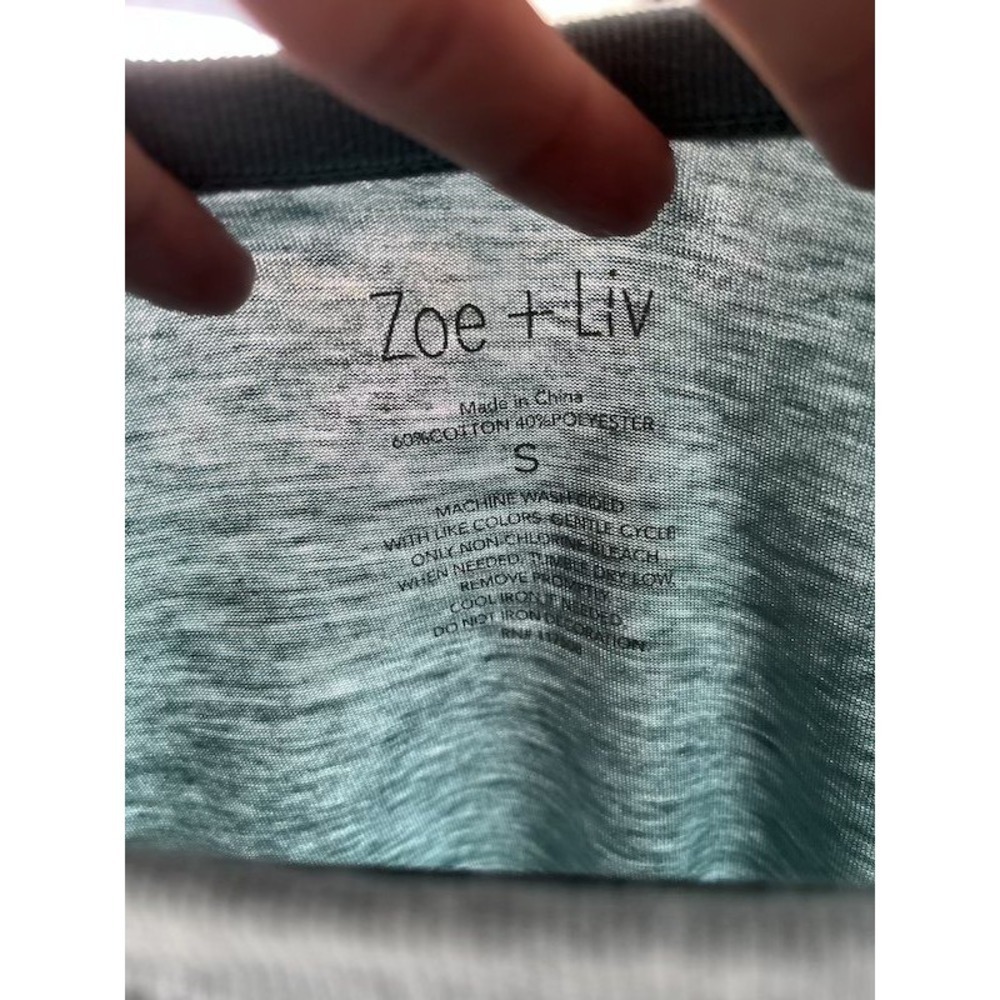 Zoe + Liv Skeleton Cowboy Graphic Tee Sage Green Western Size S